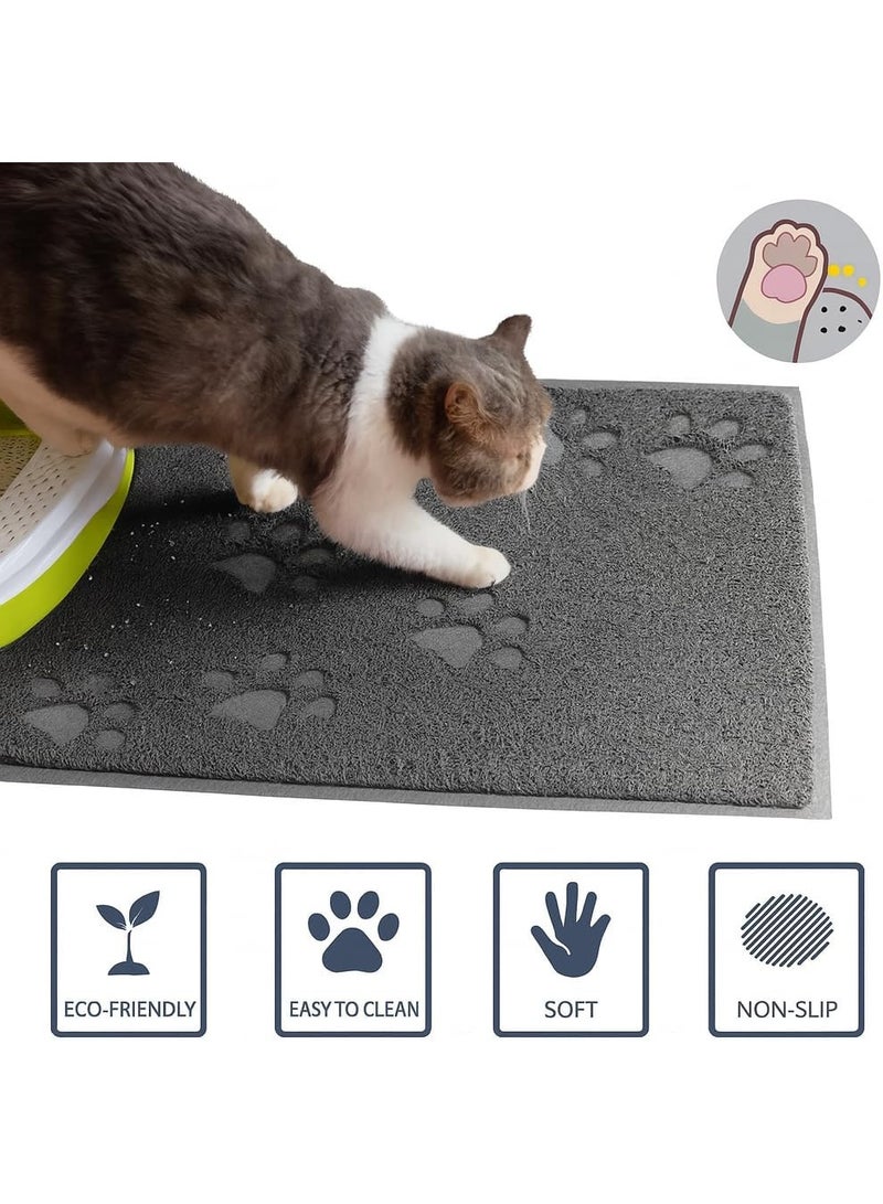 حصيرة فضلات القطط، حصيرة احتجاز فضلات القطط، حصائر مزدوجة الطبقة على شكل خلية نحل، خالية من الفثالات، مقاومة للبول، سهلة التنظيف، تمنع التناثر، سجادة صندوق صينية احتجاز الفضلات 30*40 سم - Image 3